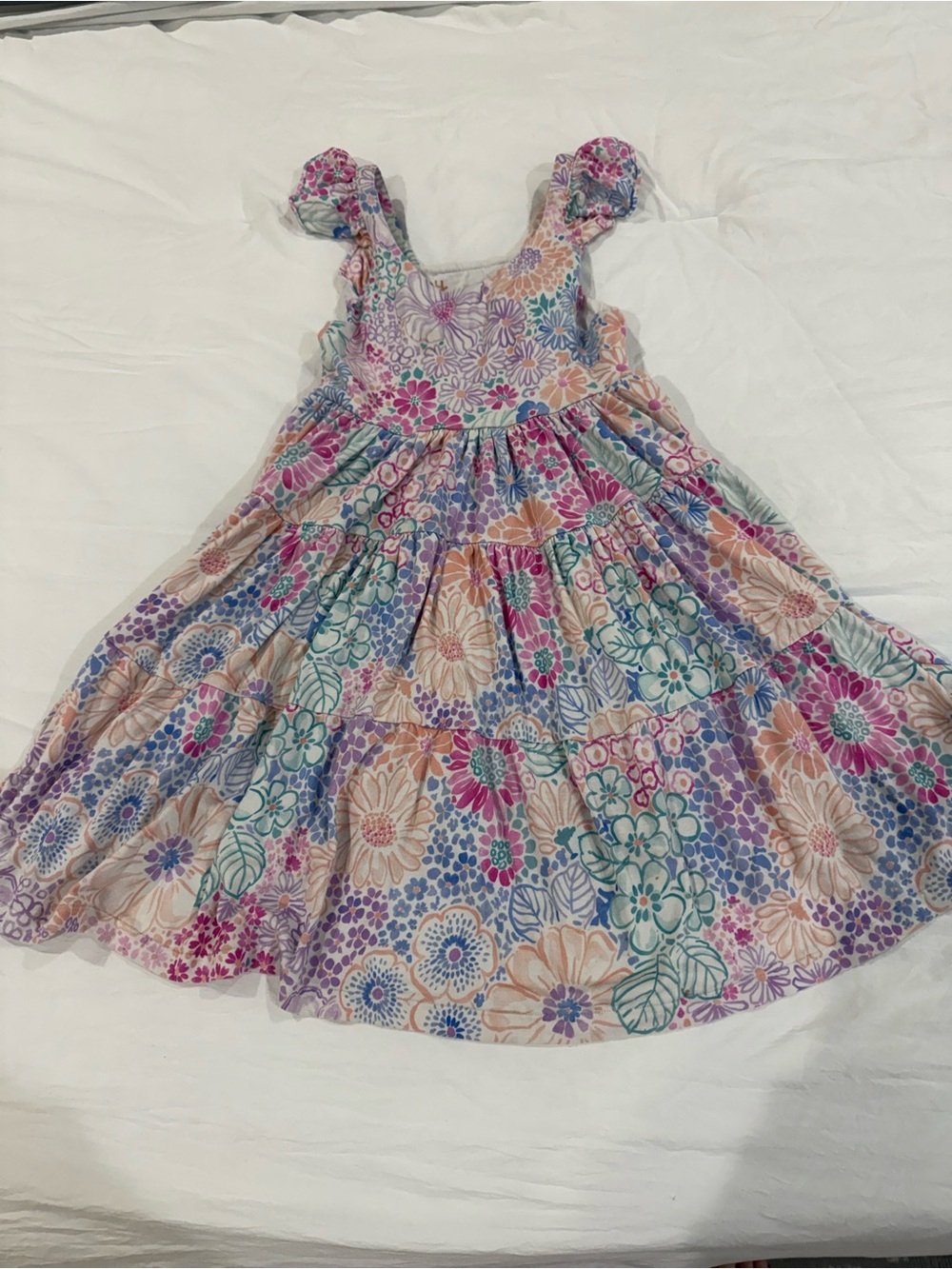 Little Sleepies Doodle Blooms Tiered Dress - 5